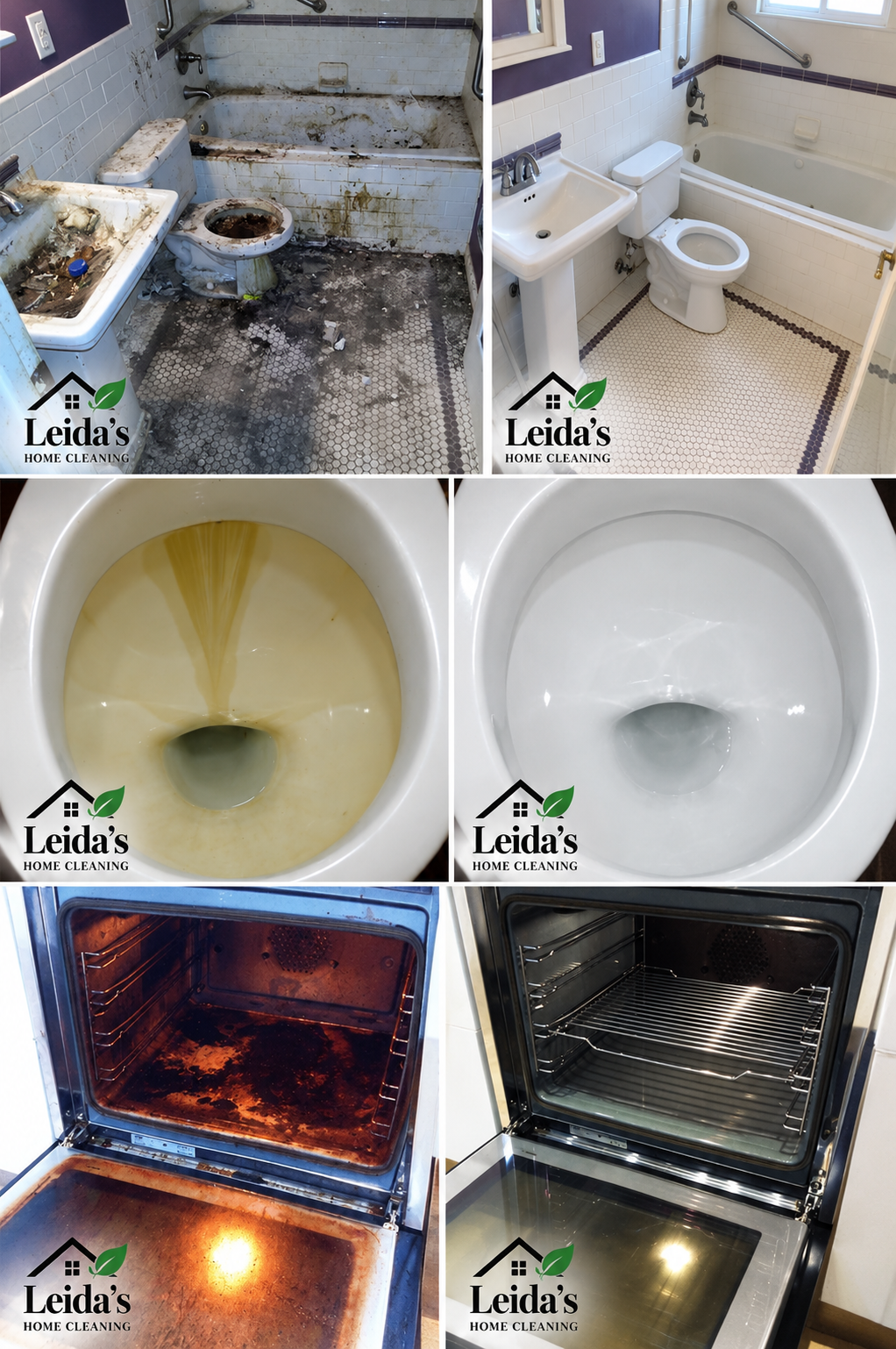 Leida's Home Cleaning before and after transformations
