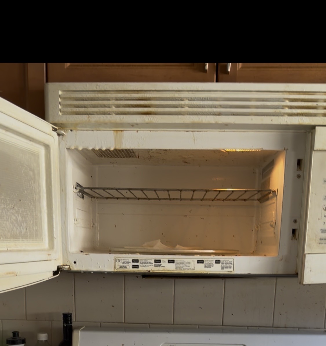 Microwave before cleaning
